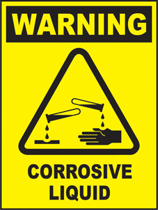 SAFETY SIGN (SAV) | Warning - Corrosive Liquid